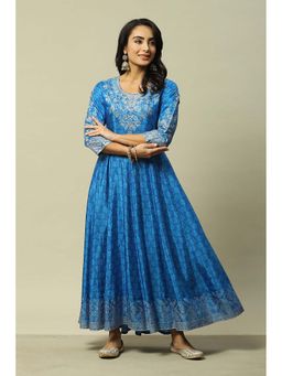 Rangriti - Blue Printed Maxi Dress
