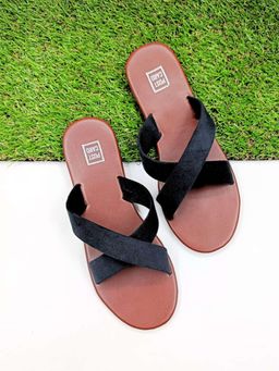 Postcard - Daisy Slip On Flats In Black
