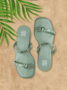 Postcard - Era Slip On Flats In Green