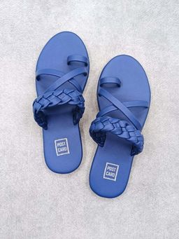 Postcard - Milan Slip On Flats In Blue