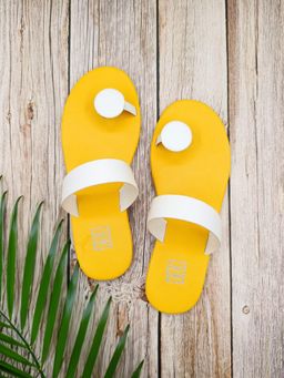 Postcard - Sunflower Slip On Flats In White