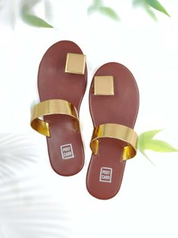 Postcard - Sunrise Slip On Flats In Gold