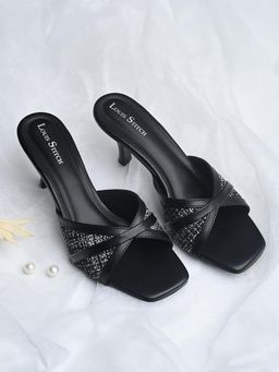 Louis Stitch - Women Black Slip-On Stiletto Heels
