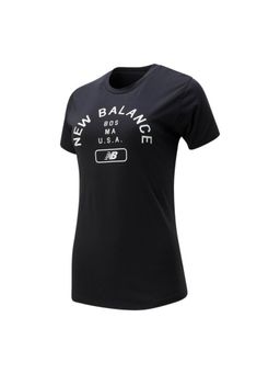 New Balance - Women Half Sleeves Black T-Shirt