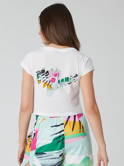 New Balance - Women Half Sleeves White T-Shirt