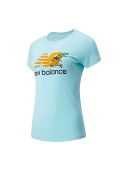 New Balance - Women Half Sleeves Green T-Shirt