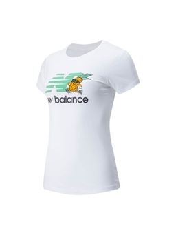 New Balance - Women Half Sleeves White T-Shirt