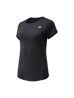 New Balance - Women Half Sleeves Black T-Shirt