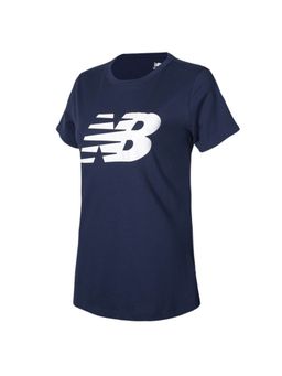 New Balance - Women Half Sleeves Navy Blue T-Shirt