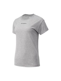 New Balance - Women Half Sleeves Grey T-Shirt