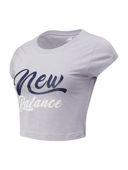 New Balance - Women Half Sleeves White T-Shirt