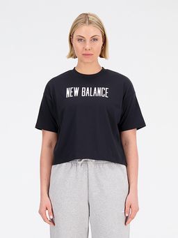 New Balance - Women Half Sleeves Black T-Shirt