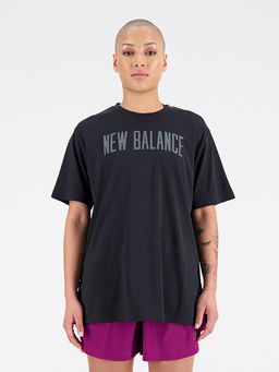 New Balance - Women Half Sleeves Black T-Shirt