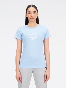 New Balance - Women Half Sleeves Blue T-Shirt