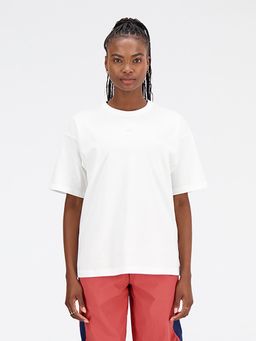 New Balance - Women Half Sleeves White T-Shirt
