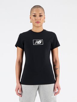 New Balance - Women Half Sleeves Black T-Shirt