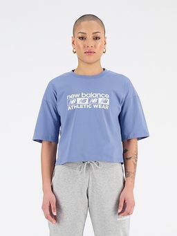 New Balance - Women Half Sleeves Blue T-Shirt