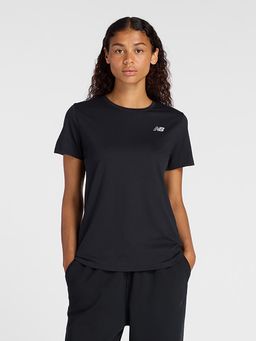 New Balance - Women Half Sleeves Black T-Shirt