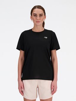 New Balance - Women Half Sleeves Black T-Shirt