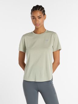 New Balance - Women Half Sleeves Green T-Shirt