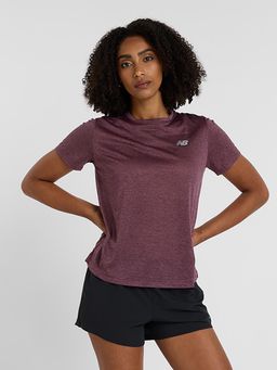New Balance - Women Half Sleeves Lavender T-Shirt