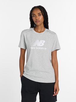 New Balance - Women Half Sleeves Grey T-Shirt