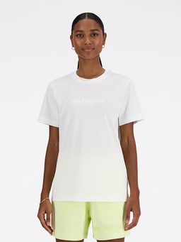 New Balance - Women Half Sleeves White T-Shirt