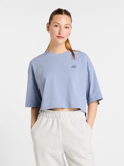 New Balance - Women Half Sleeves Blue T-Shirt