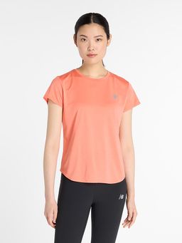 New Balance - Women Half Sleeves Orange T-Shirt