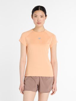 New Balance - Women Half Sleeves Orange T-Shirt