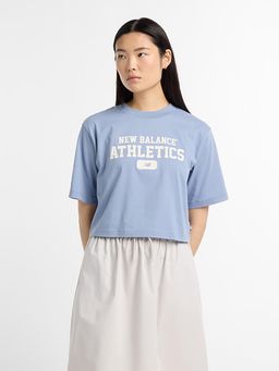 New Balance - Women Half Sleeves Blue T-Shirt