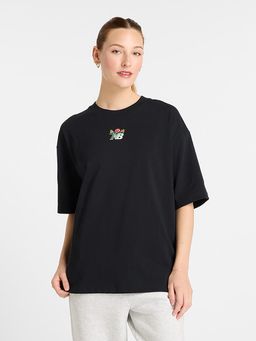 New Balance - Women Half Sleeves Black T-Shirt