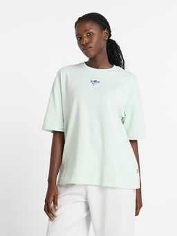 New Balance - Women Half Sleeves Green T-Shirt