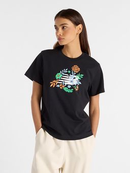 New Balance - Women Half Sleeves Black T-Shirt