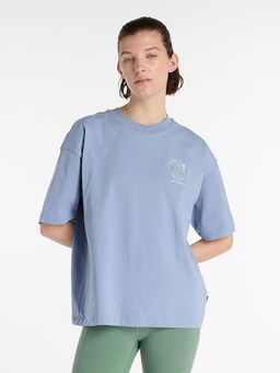 New Balance - Women Half Sleeves Blue T-Shirt
