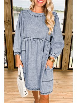 Errabelly - Beau Blue Light Wash Denim Dress