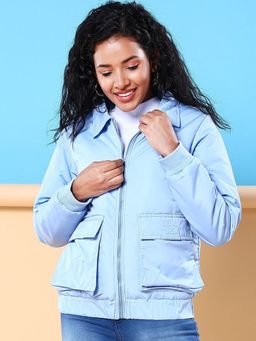 Freehand - Women Polyester Green Solid Collar Neck Jacket