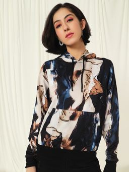 Tandul - Multi-Color Hooded Printed Full Sleeves Hoodie
