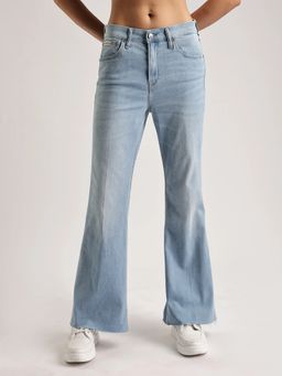 Calvin Klein - Blue Light-Wash Relaxed Mid Rise Jeans
