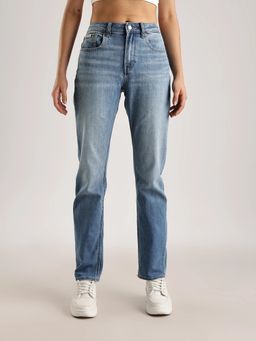 Calvin Klein - Blue Mid-Wash Slim Fit Mid Rise Jeans