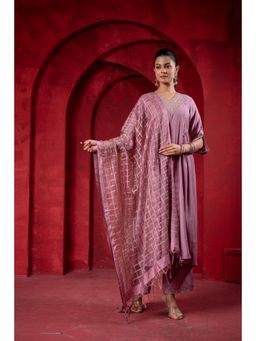 Juniper - Elegance Chanderi Pink Kurta with Pant and Dupatta