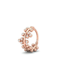 KuberBox - Bubbles Diamond Nose Ring 14K Gold