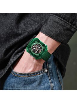 CARLINGTON - Velocity Series Green Analog-Digital Sports Watch (8121) (M)