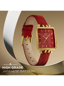 CARLINGTON - Aura Series Red Analog Women Wrist Watch (209) (M)