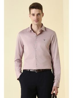 Allen Solly - Pink Cotton Solid Shirt