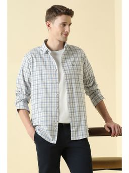 Allen Solly - Blue Cotton Checks Shirt