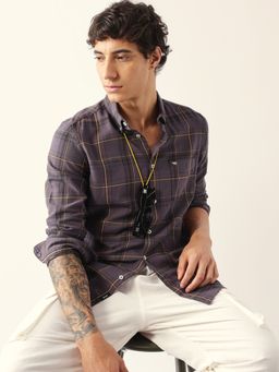 The Bear House - Grey Cotton Checks Shirt