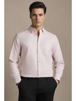 Louis Philippe - Pink Cotton Textured Shirt