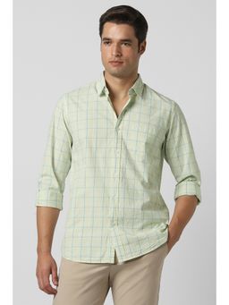 Peter England - Green Cotton Checks Shirt