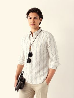 The Bear House - Blue Cotton Stripes Shirt